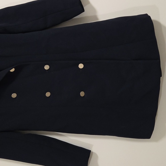 Claude Pierlot Classic Dark Navy Trench Coat Dress - Picture 3 of 5